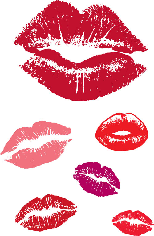 Woman lips vector material 03  