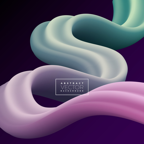 3D抽象的な波のベクトルの背景06  