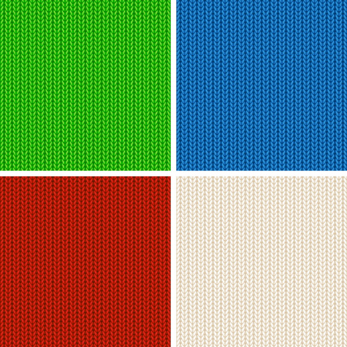 4Kind knitted colored pattern vector  