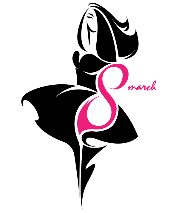 8 mars womans day design de logos de logos 04  