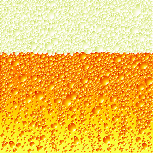 ビール泡創造的なベクトル パターン  