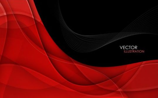 Black with red lines background vector  