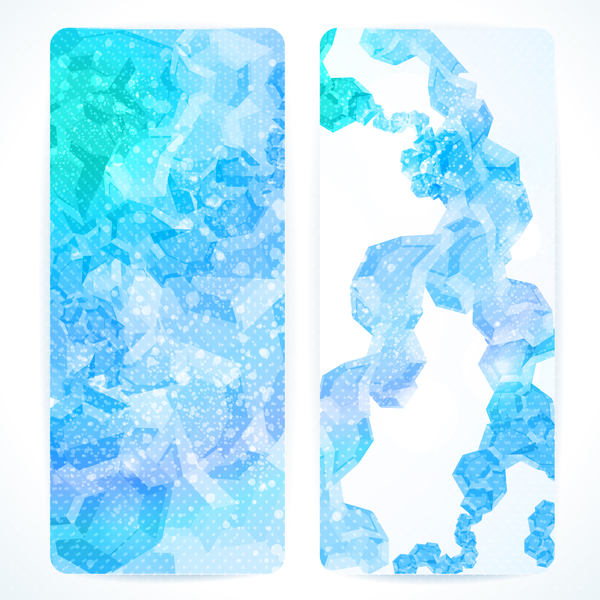 Blue abstract vertical banner template vector  