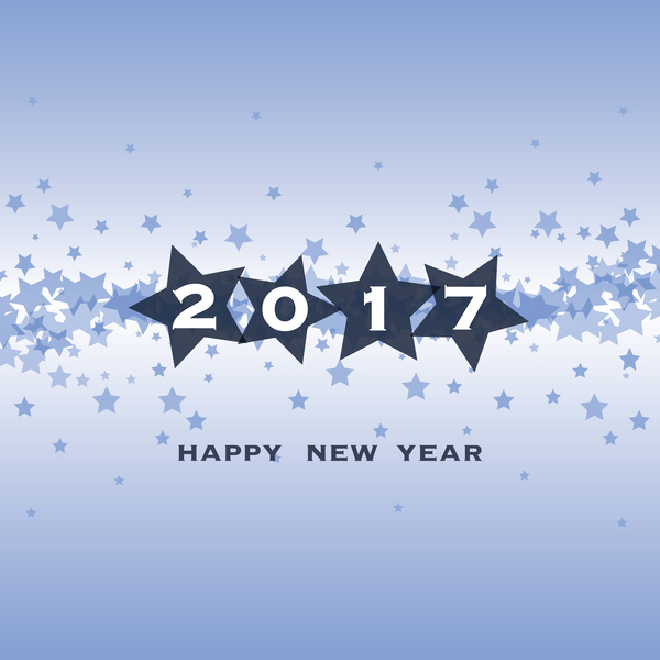 Silver 2017 new year design with white background vector  