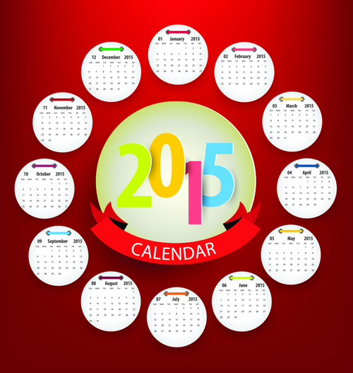 Calendar 2015 annulus vector 03  