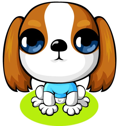 Cartoon lovely dog vector set 02  