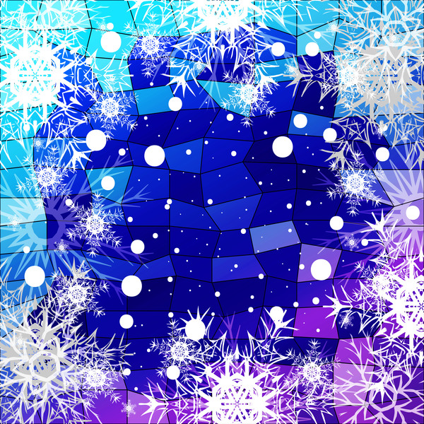 Christmas snowflake with shiny polygon background vector 28  