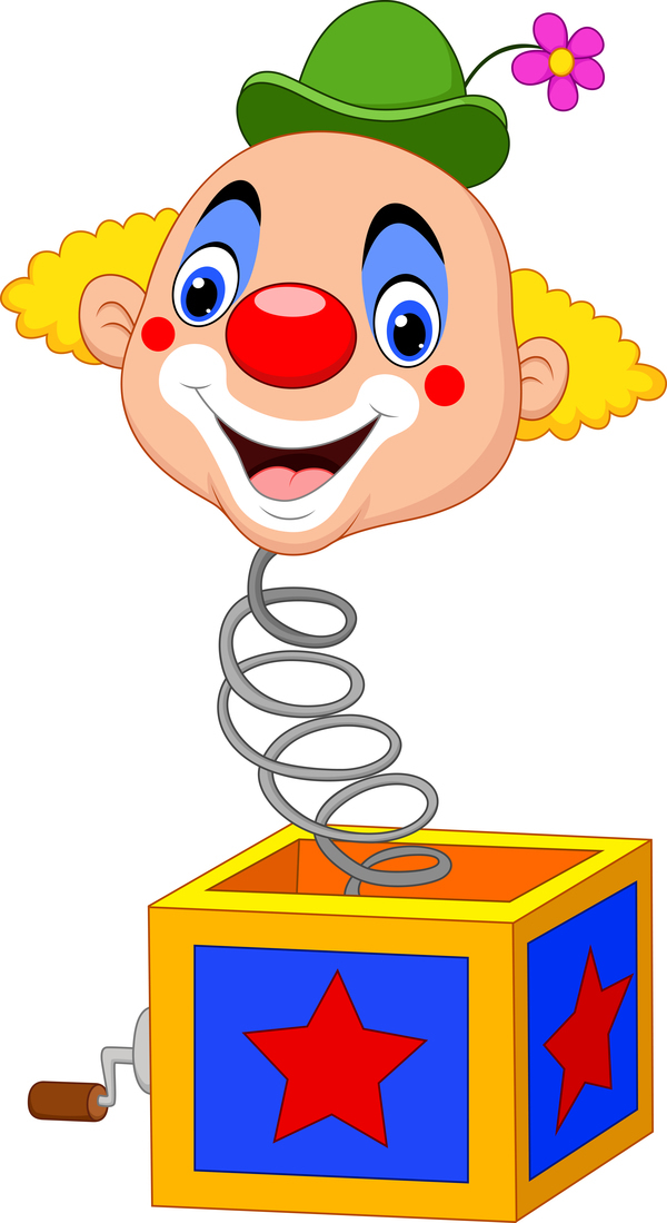 Circus clown illustration vector set 09  