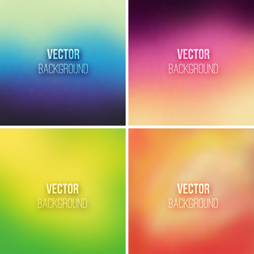 Colorful blurred backgrounds vector graphics 03  