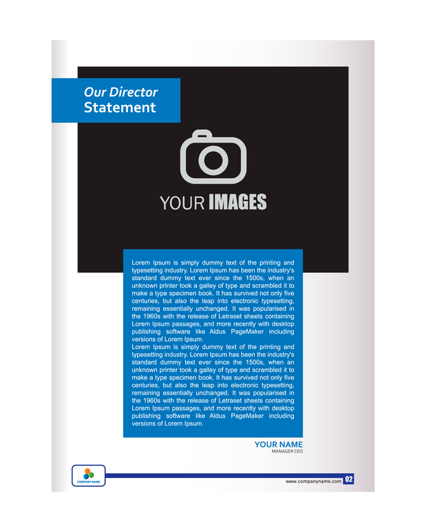 Företags broschyr omslag blå stilar vektor 02  