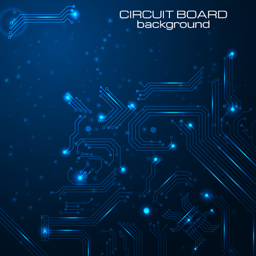 Creative circuit board concept background vector 02  