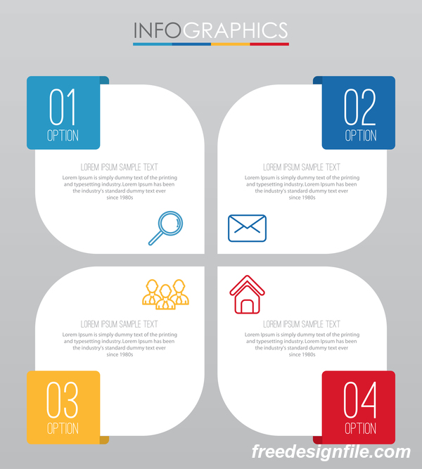 Kreative Infografik Etiketten Vektor Material 03  
