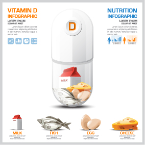 Creative vitamin with infographic vector 04  