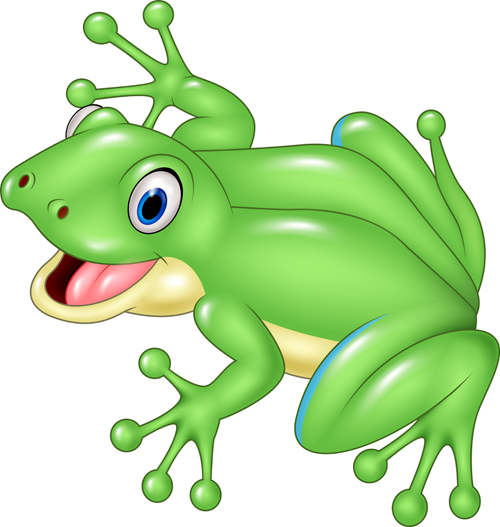 Cute cartoon frog vector  