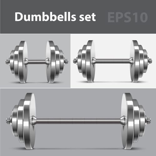 Dumbbell vector design illustration 01  