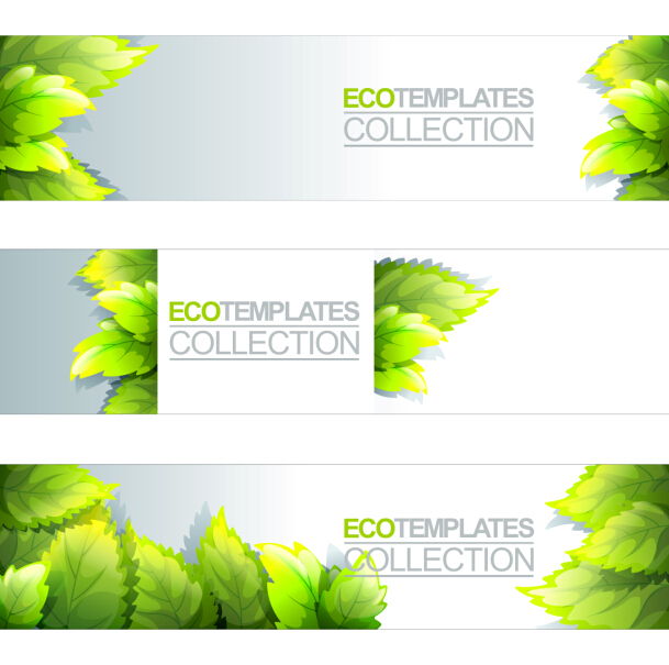 Eco banner template vector 02  