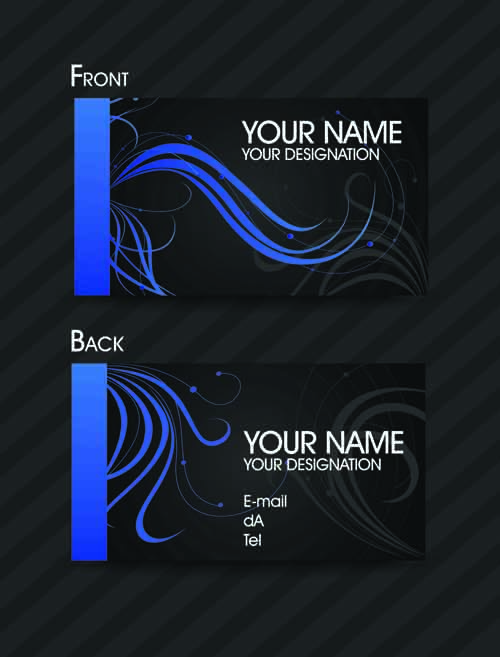 Set of Exquisite business card vector 01  