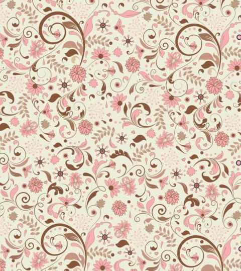 Elegant floral retro pattern seamless vector 01  