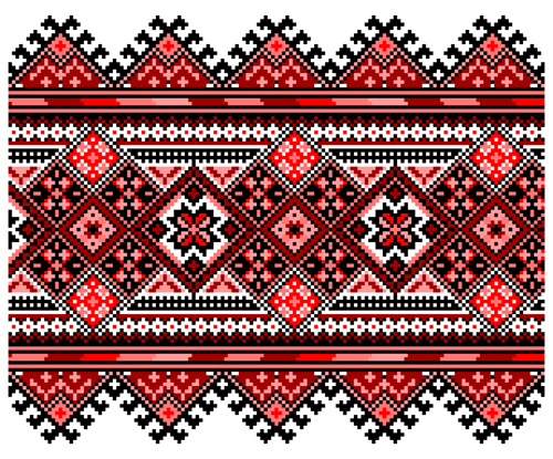 Ethnic embroider seamless pattern vector 05  