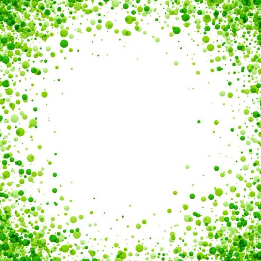 緑色のドットフレームベクトル  