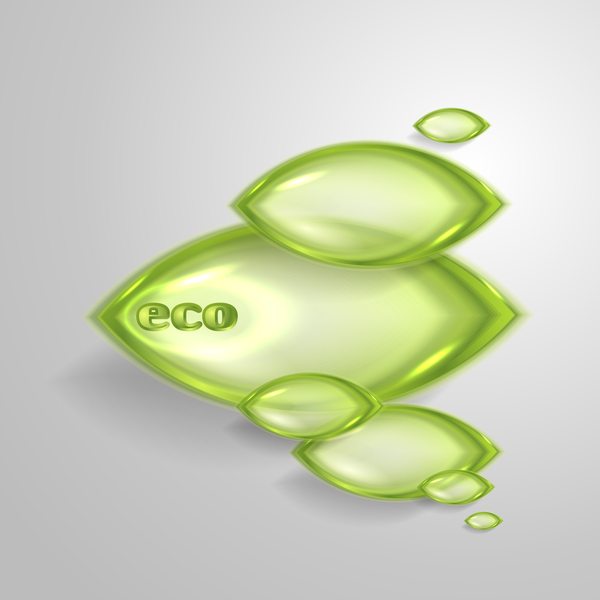 Green glass textured eco background vectors 04  