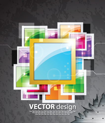 Multicolour elements vector backgrounds graphics03  