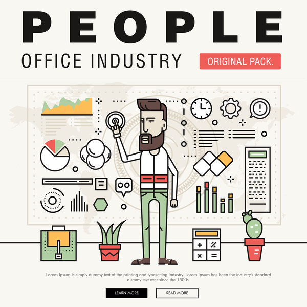 People office industry template vectors sert 14  