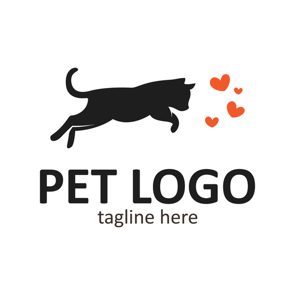 Pet logo creative design vector 05  