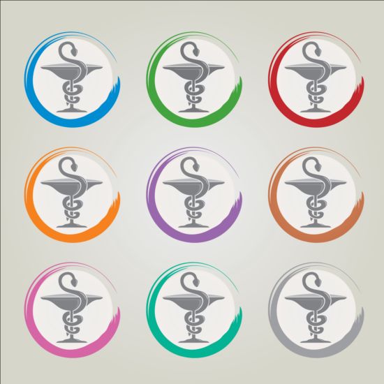Vecteur de conception de logos de pharmacie 03  
