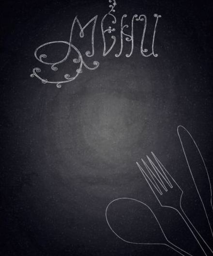 Restaurant menu met Blackboard achtergrond vector 15  