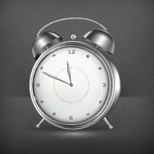 Simple alarm clock vector material  