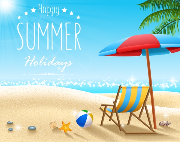Summer holiday travel background design vectors  