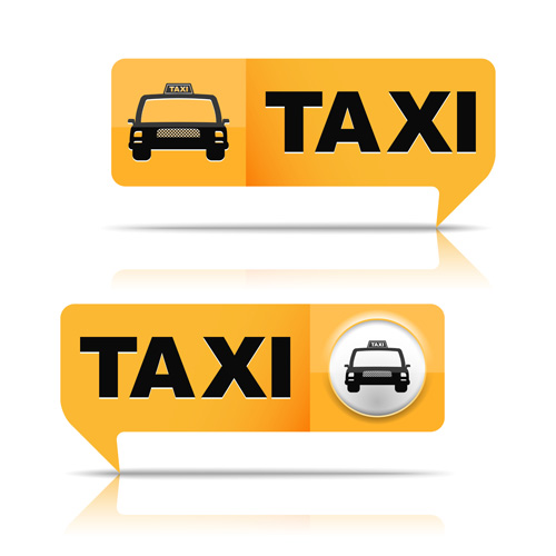 Taxi symbol design vector graphics 01  