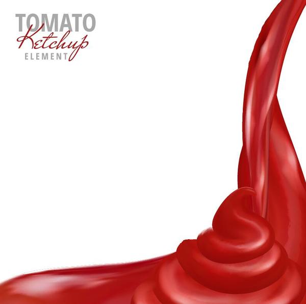 Vecteur de fond de tomate ketchup 02  