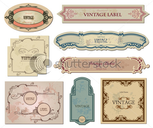 Vintage Labels art vector graphic 02  