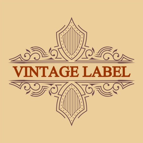 Vintage antiques étiquettes décoratives vector 01  