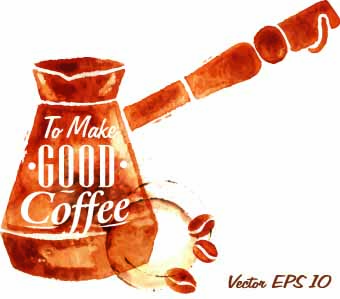 Creative coffee elements with wooden background vector 04  