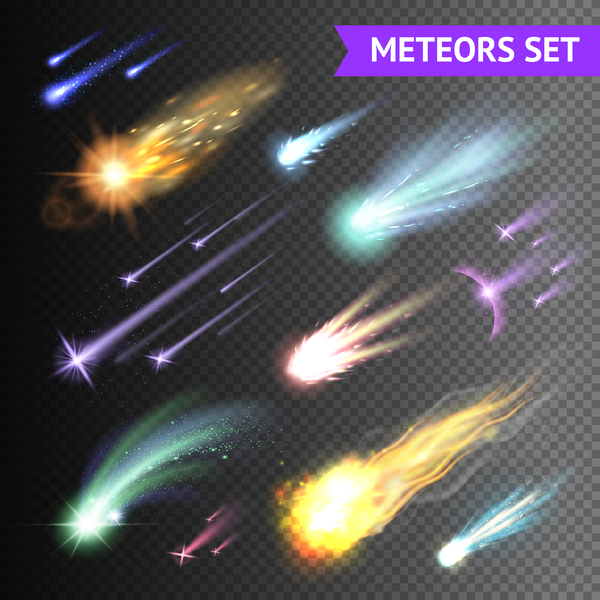 effet de lumière météorite illustration vecteur 03  