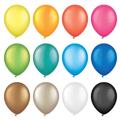 12 kind colored balloon vector illustration  