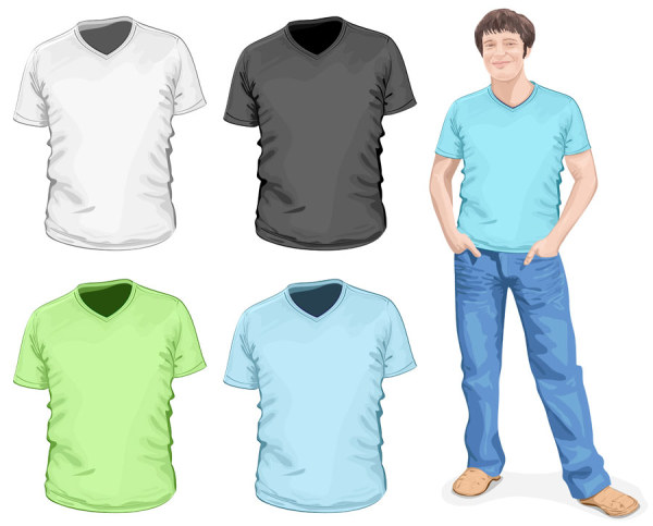 Clothes template design vector 01  