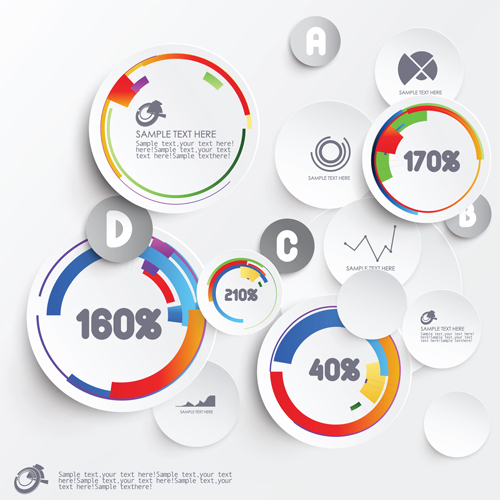 3D Infographics creative vectoe material 04  