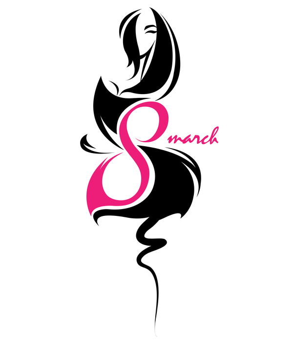 8 mars womans day design de logos de logos 03  