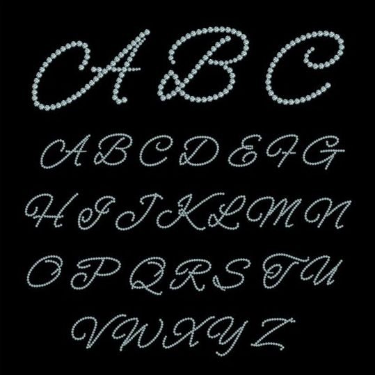 Vettori alfabeto Diamante astratto  