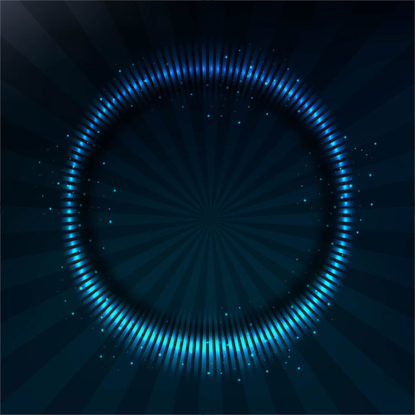 Blau beleuchteter Rahmen mit modernen Hintergrund Vektor  