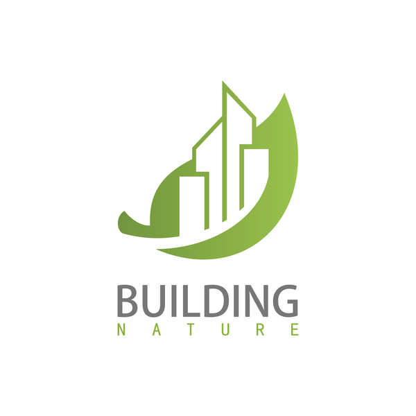 Gebäude Natur Logo Vektor  