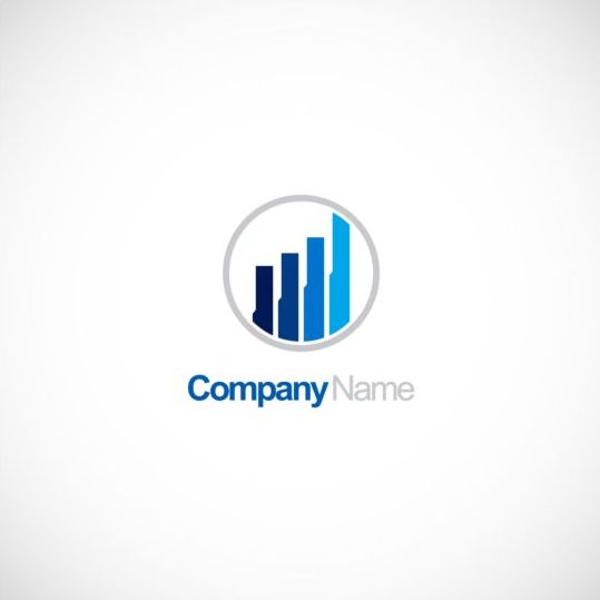Business finance chart company logo vector  