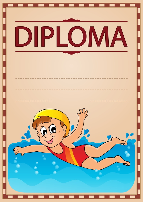 Cartoon styles diploma theme template vectors 13  
