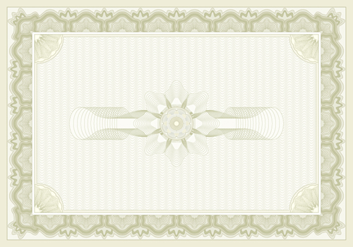 Decorative pattern Certificate Backgrounds vector 05  