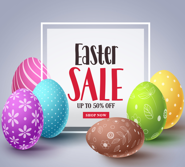 Easter egg with sale backgrounds vector  