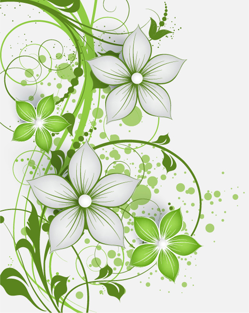 Elegant abstract flower vectors graphics 05  